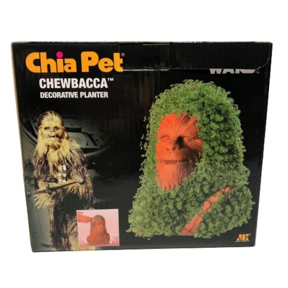 Chewbacca Chia Pet Pottery Planter Growing Kit Star Wars Disney Chewie Head Gift - Picture 3 of 5